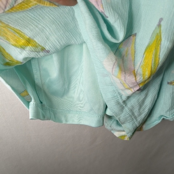 Lauren Conrad Mint Tropical Banana Romper Lined with Shoulder Ties Size XXL - Picture 14 of 14
